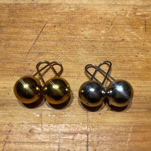 Jenny Bird Gold and Silver Ball Earrings